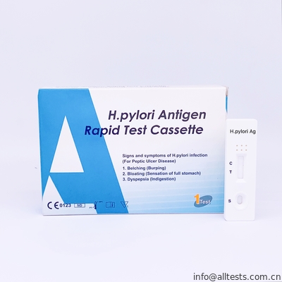 Good price H.Pylori αντιγόνων γρήγορες δοκιμής δοκιμές Immunochromatographic ροής κασετών πλευρικές σε απευθείας σύνδεση