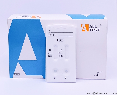 Good price Γρήγορη κασέτα δοκιμής AccurateHAV IgG/IgM Combo (ορός/πλάσμα) ένα βήμα με την υψηλή ιδιομορφία σε απευθείας σύνδεση